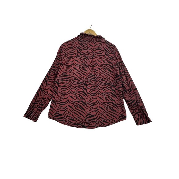 Rails Dries Rust Tiger Striped Button Down Long Sleeve Shirt size Large - Picture 5 of 7